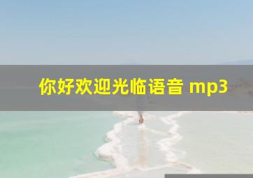 你好欢迎光临语音 mp3